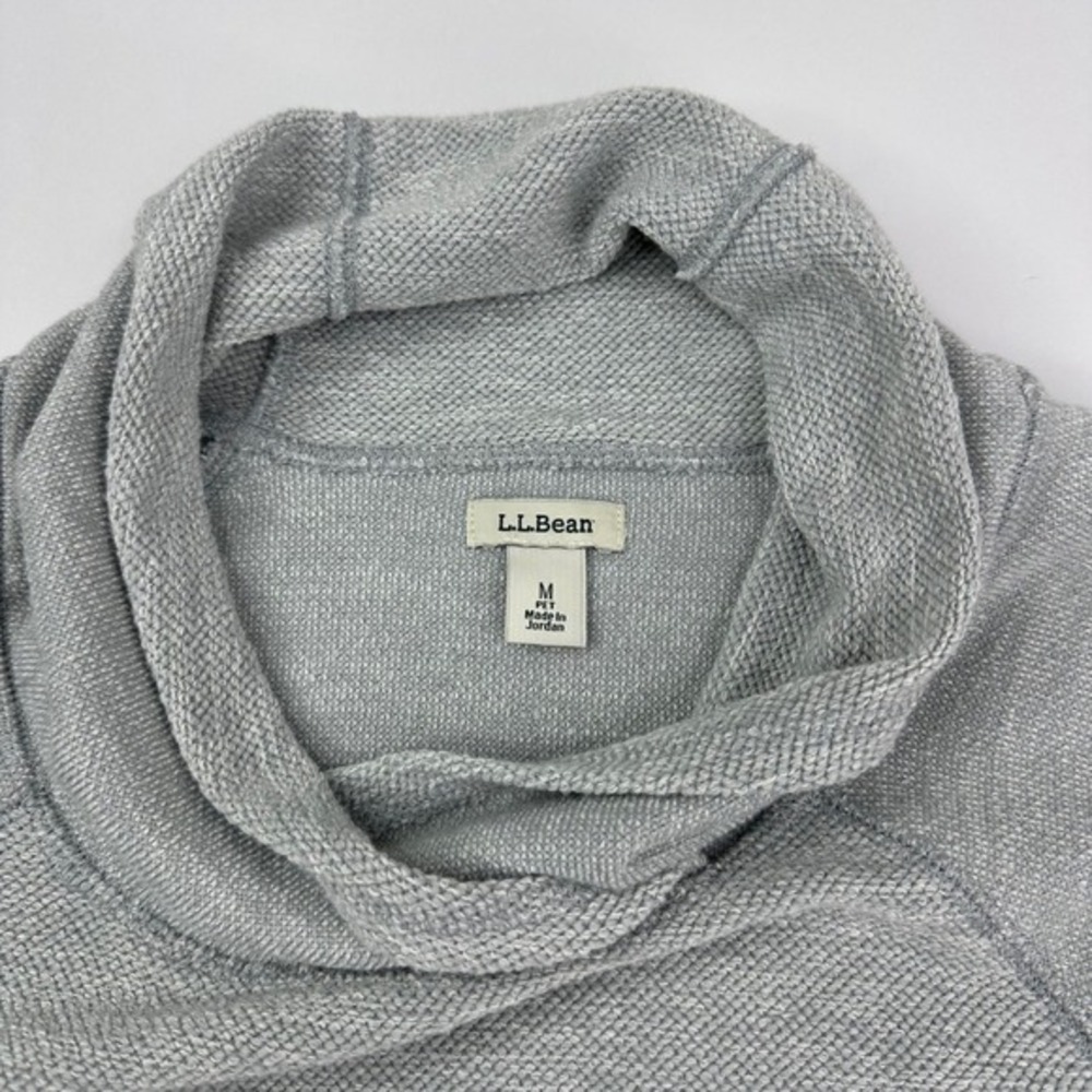 L.L.Bean Womens Gray Shawl Neck Pullover Athletic Sweatshirt‎ Size Medium - Picture 9 of 16